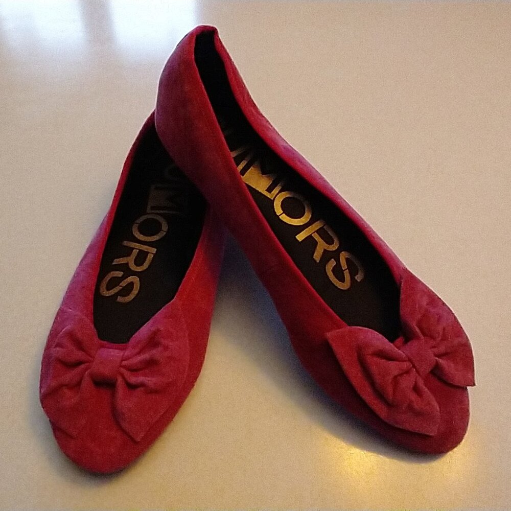 NWOT RUMORS PINK SUEDE BALLET FLATS SIZE 8.5